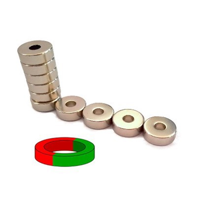 עגול עם טבעת חור ישר סטנדרטי N35 מגנטים חזקים NdFeB