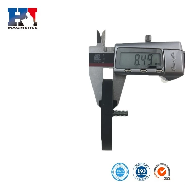 Strong Neodymium Pot Magnet With Vibration-Damping Rubber | M4/M6/M8 Threaded Base For Maximum Holding Power high quality